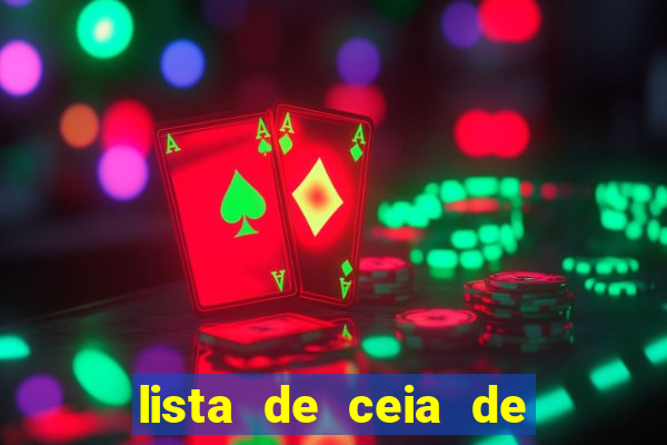 lista de ceia de natal para 20 pessoas