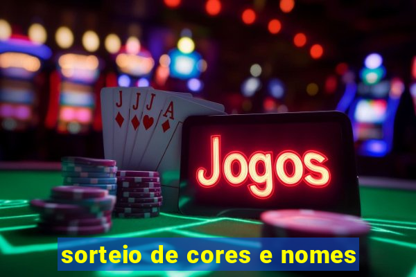 sorteio de cores e nomes