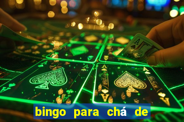 bingo para chá de bebê para imprimir grátis