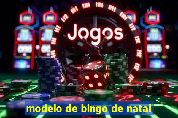 modelo de bingo de natal