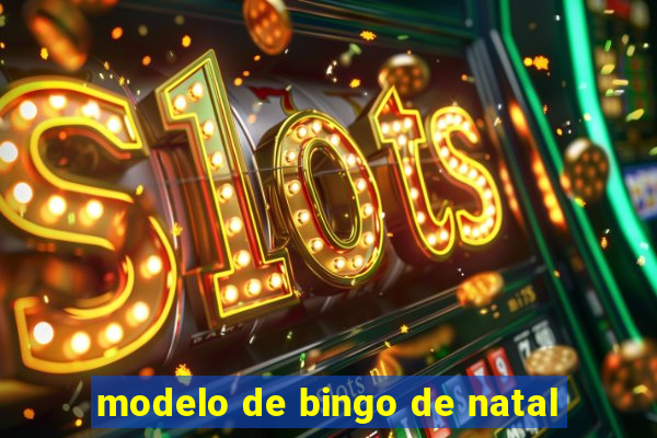 modelo de bingo de natal