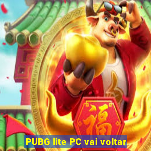 PUBG lite PC vai voltar