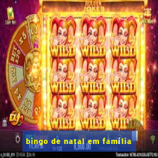 bingo de natal em família