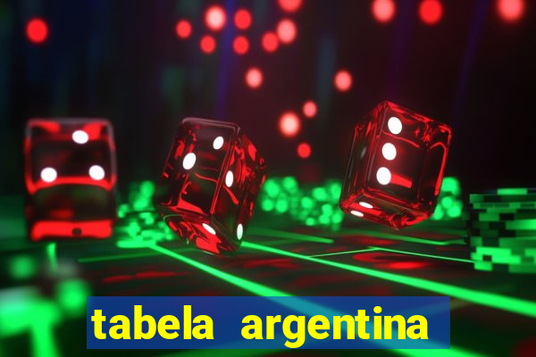 tabela argentina torneo betano